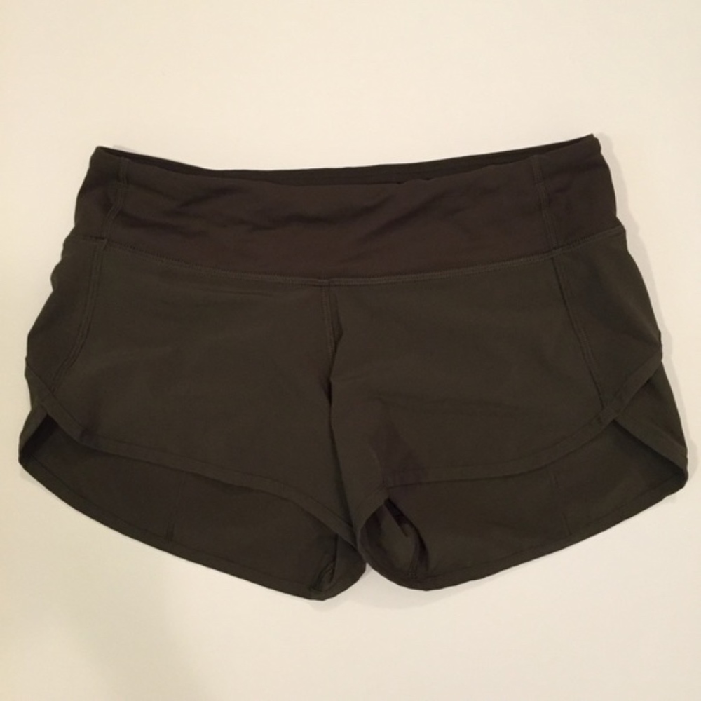 Lululemon Speed Up Shorts- Dark Olive